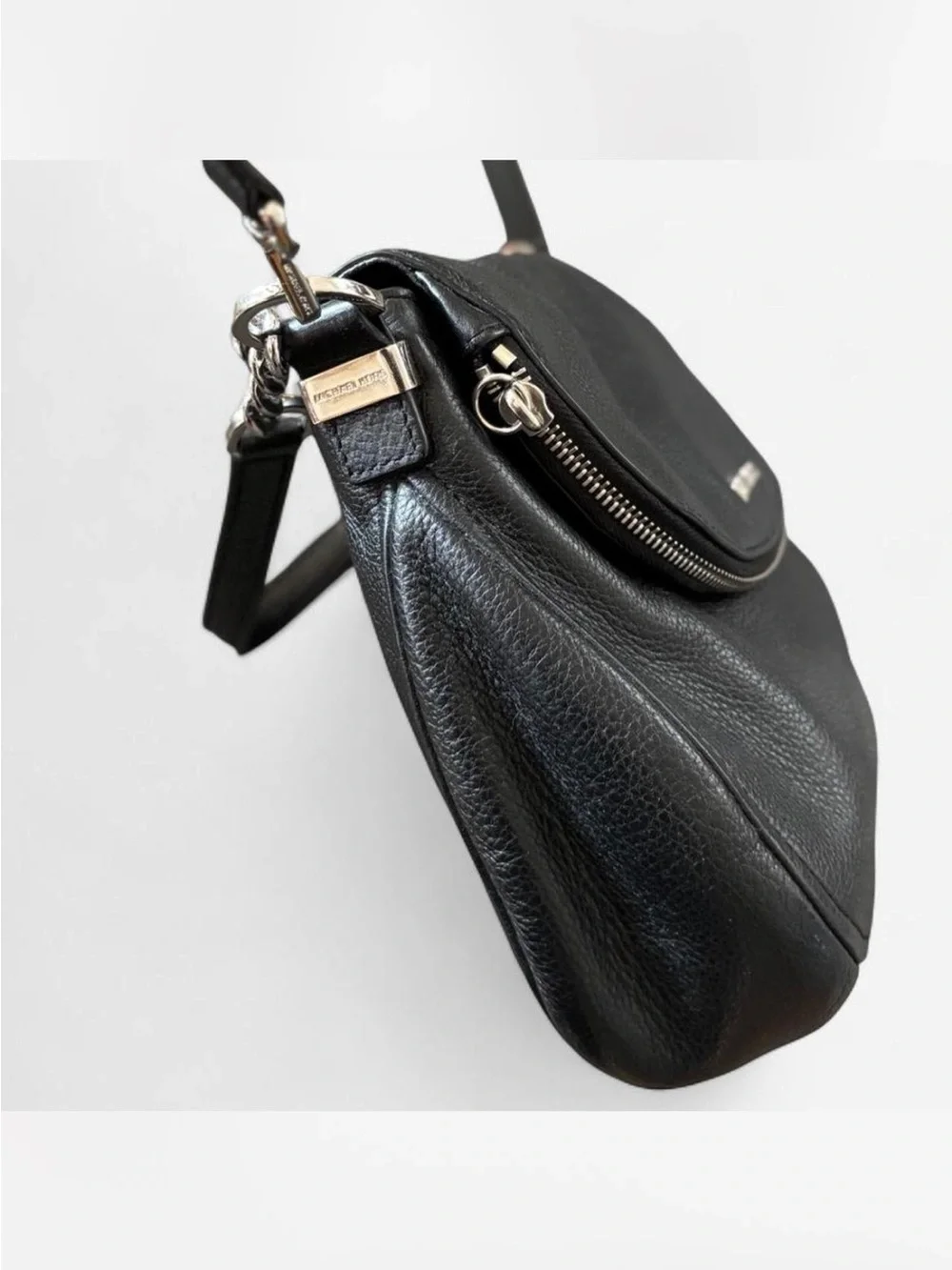 Michael Kors Black Pebbled Leather Crossbody Bag